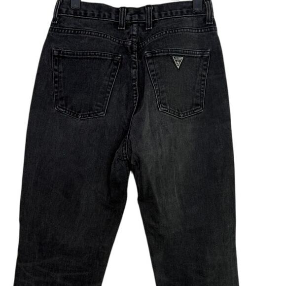 Guess Vintage Original Fit Classic Narrow Leg High Rise Denim Jean 29 Black - Picture 5 of 15